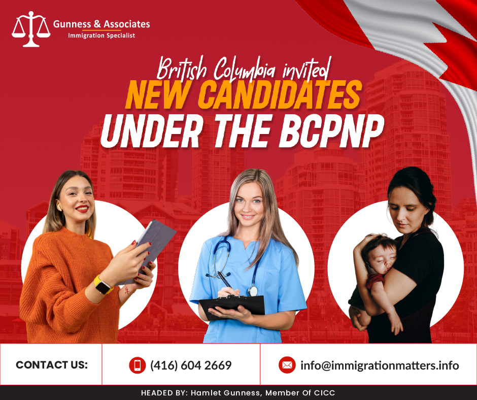 new candidates under the BC PNP Draw